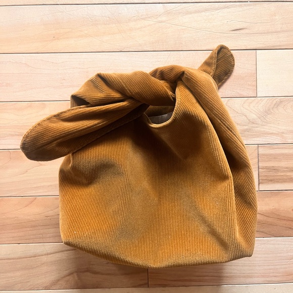 merit Handbags - Merit Corduroy Knot Bag in Mustard Yellow